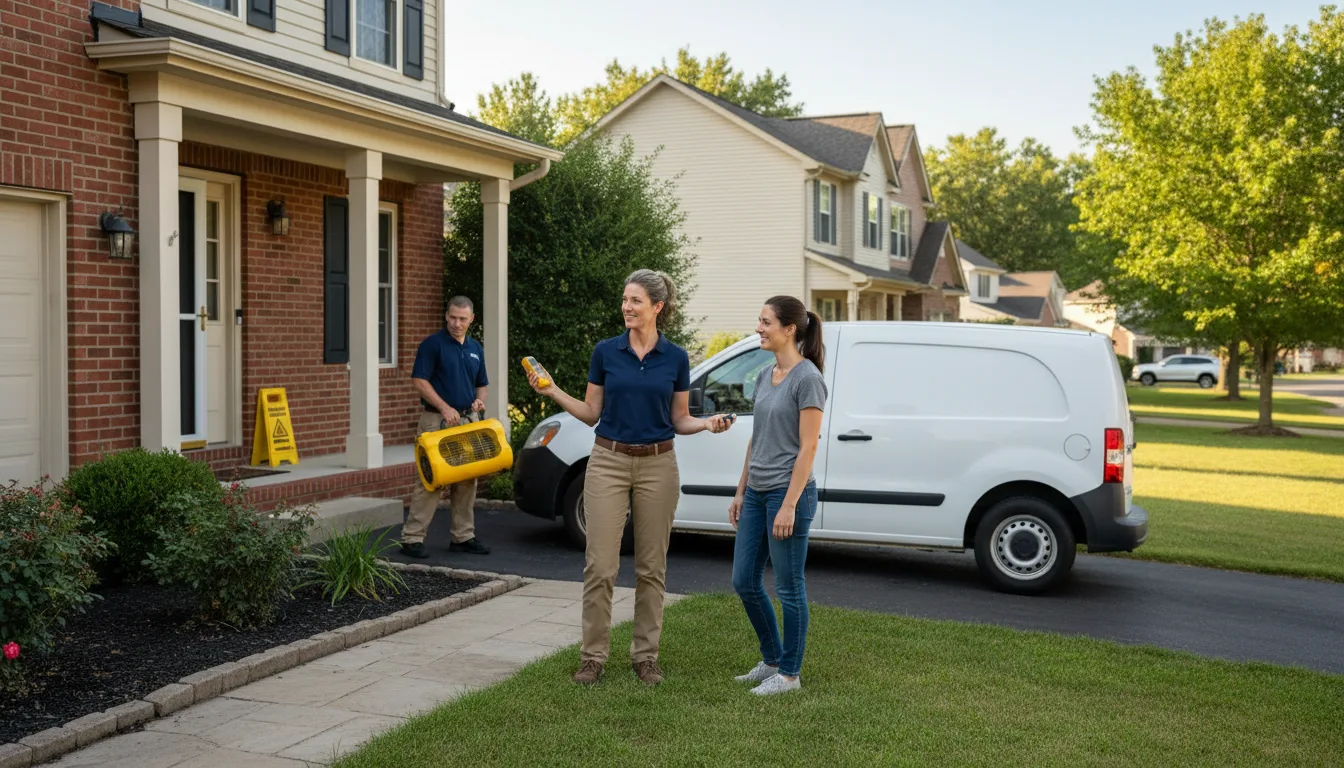 Residential water damage restoration in Switzer, WV
